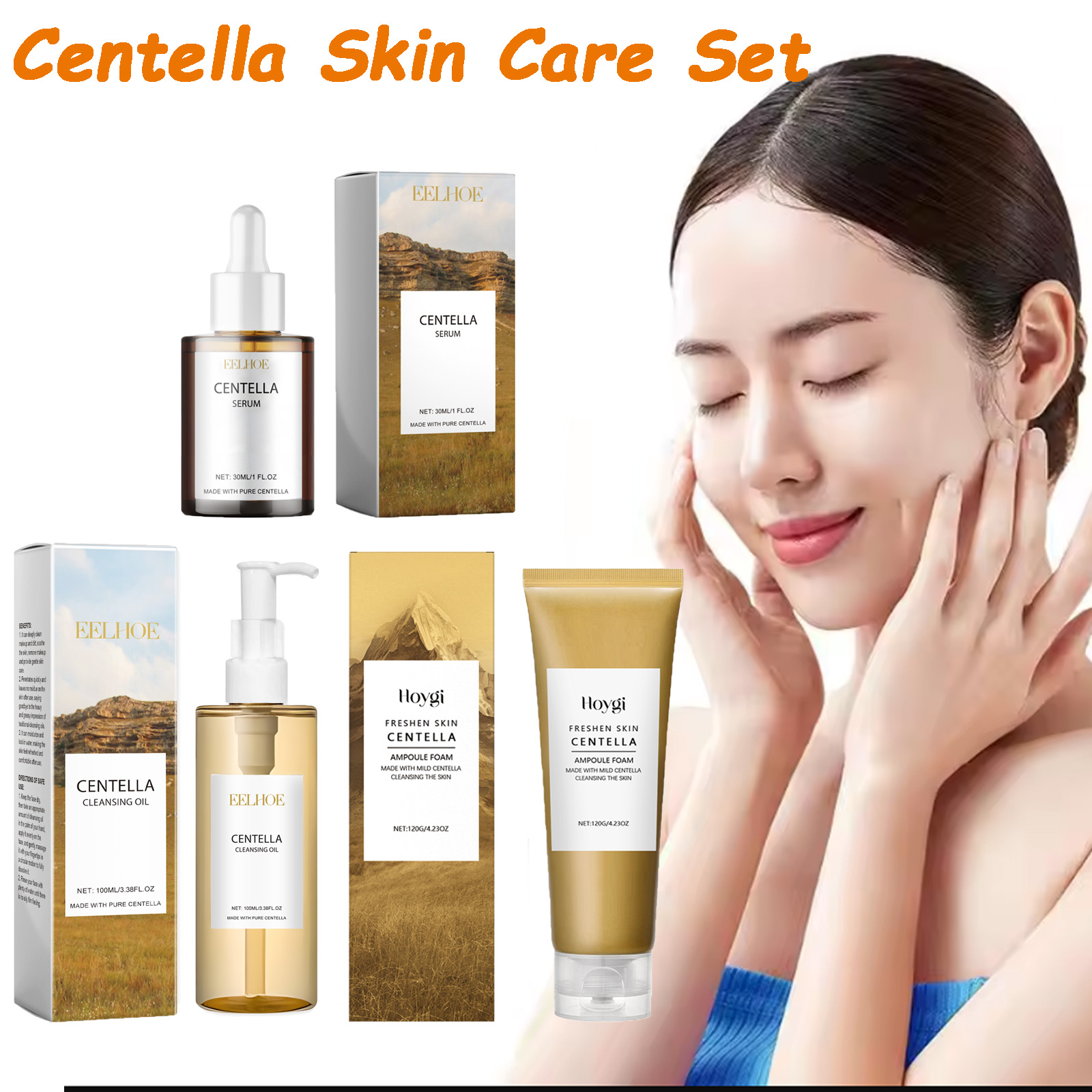 Skincare Glow Glowing - Centella ensemble de soins de la